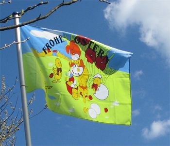Die offizielle Flagge vom Osterhasen.